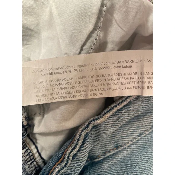 Bershka Women's Straight Vintage Light Wash Denim Jeans Size 28 - Picture 6 of 6